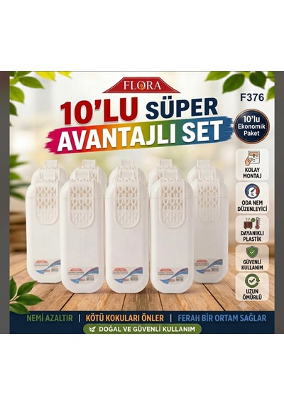 Kalorifer Peteği Suluğu Askılı Nemlendirici 10'lu Beyaz Set
