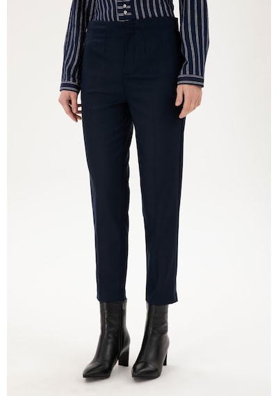 U.S. Polo Assn. Kadın Lacivert Carrot High Waist Fit Kanvas Pantolon 50298545-VR033