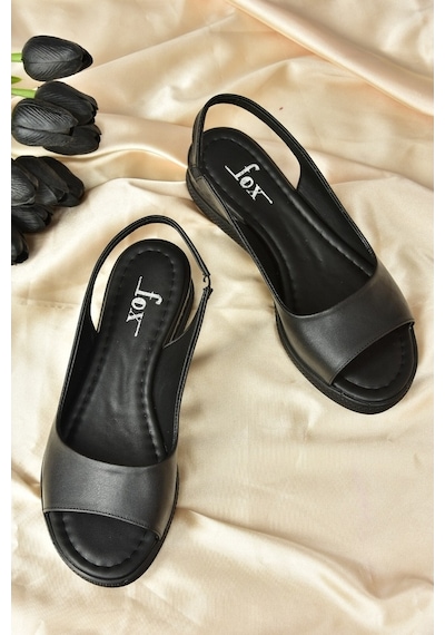 Fox Shoes Siyah Kadın Sandalet K674300609