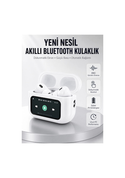 Mey İthalat Dokunmatik Ekranlı Bluetooth Kulaklık Anc Gürültü Önleme Suya Dayanıklı Yeni Nesil Diğer