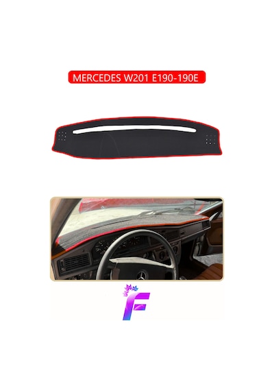 Mercedes W201/e190 Uyumlu Torpido Örtüsü Yansıma Önleyici Kolay Montaj Tam Koruma H9