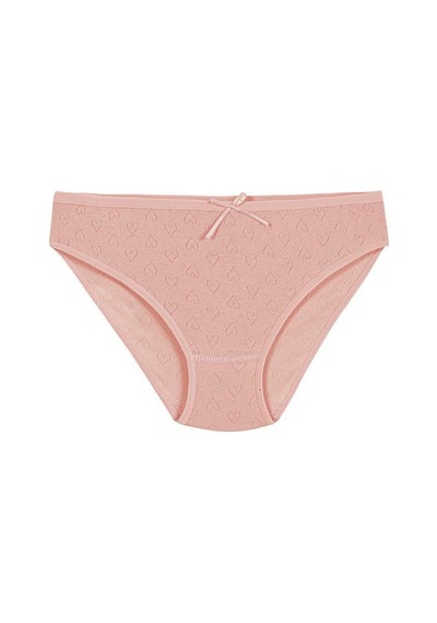 6 Adet Yıldız Bayan Ribana Kalpli Bikini Külot Pudra 3573 Pudra