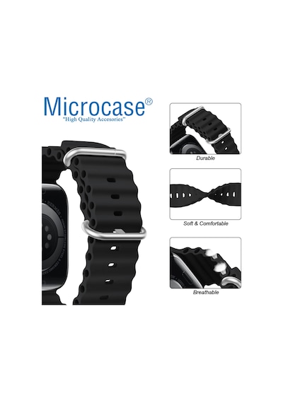 Apple Uyumlu  Watch 38 MM/40 MM/41 MM Oluklu Silikon Kordon Kayış KY72-1