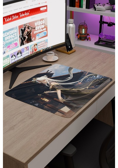 Ningguang Genshin Impact Anime Oyuncu V5 - 48x40 Xl Gaming Mouse Pad Fare Altlığı