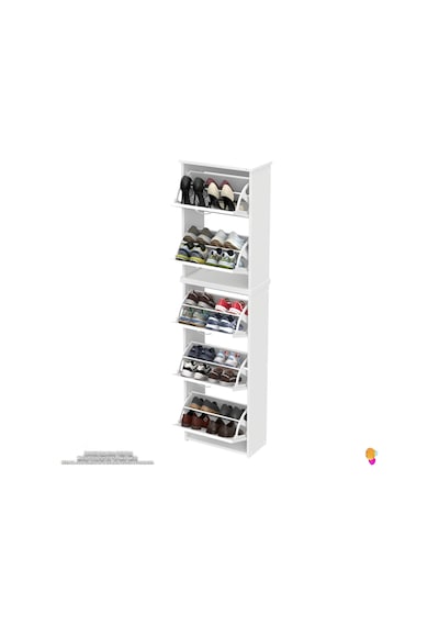Modilayn Verve Asma Kapı Önü 52x194x26 Cm Lik 3 Düşer Kapak 10 Göz Bölmeli Ayakkabılık Beyaz Modilayn Verve Asma Kapı Önü 52x194x26 Cm Lik 3 Düşer Kapak 10 Göz Bölmeli Ayakkabılık Beyaz