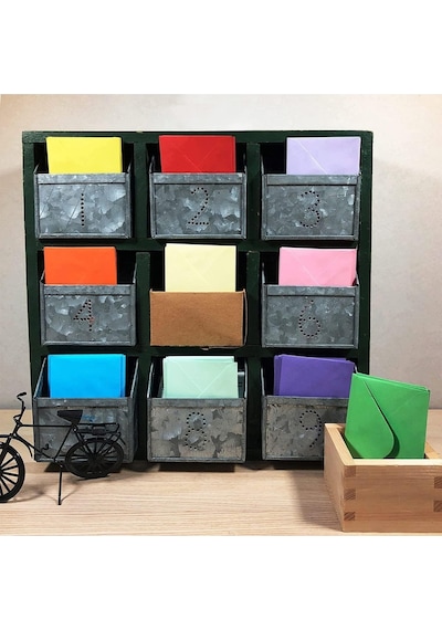 10 Adet, Renkli Zarf, 7x9 Cm, Renkli Mini Zarflar Karışık Renkler