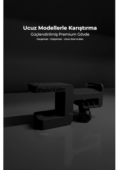 Premium Siyah Masa Kenarı Kulaklık Standı Shadow Edition V6 Yeni Versiyon Kaydırmaz Keçel