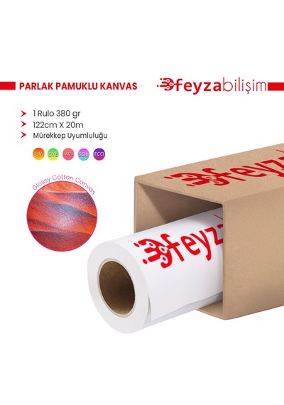 Feyza Bilişim Cotton Kanvas Parlak %100 Tuval 380g 122cmx 20mt