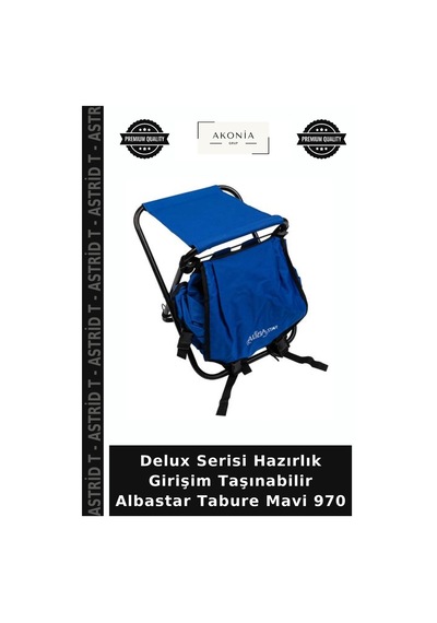 Delux Serisi Hazırlık Girişim Taşınabilir Albastar Tabure Mavi 970 Diğer