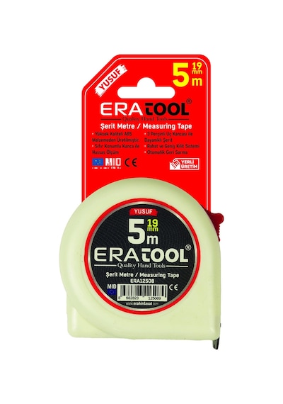 Eratool Era12508 5 Metre 19mm Beyaz Şerit Metre