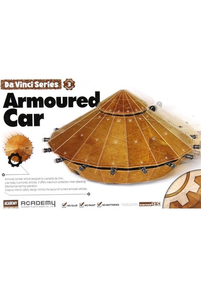 Academy 18136 Da Vinci Zırhlı Araba, Plastik Model Kiti