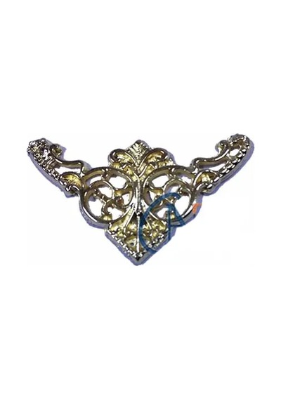Dekoratif Köşe Süsü, Köşelik - Küçük, 19x34mm, Sarı, 100 Adet Renkli