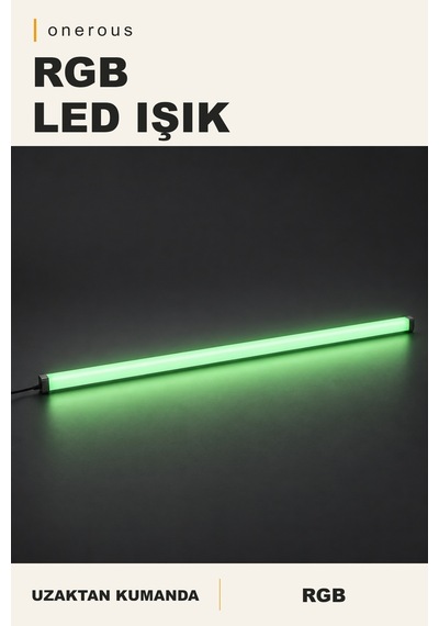 Onerous Rgb Led Işık, Uzaktan Kumandalı Yeşil