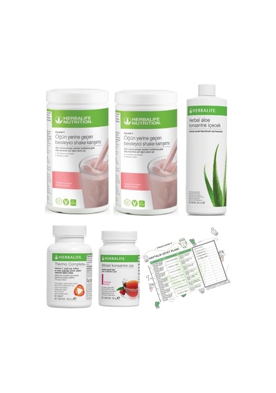 Herbalife 2 Shake Ahududu Ahududu Çay Aloe Vera Thermo Complete Diyet Listesi Set