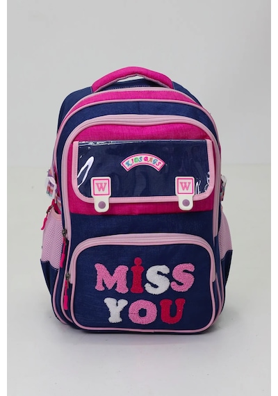 Miss You 3'lü Okul Çanta Seti Sırt Çantası Beslenme Çantası Kalemlik I Lkokul Peluş Oyuncak Mor