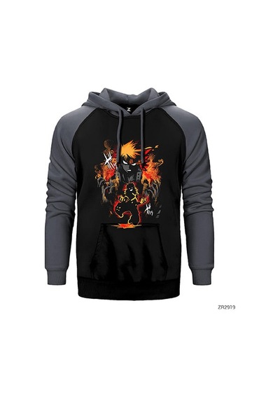 My Hero Academy Katsuki Kırmızı Renk Reglan Kol Sweatshirt / Hoodie