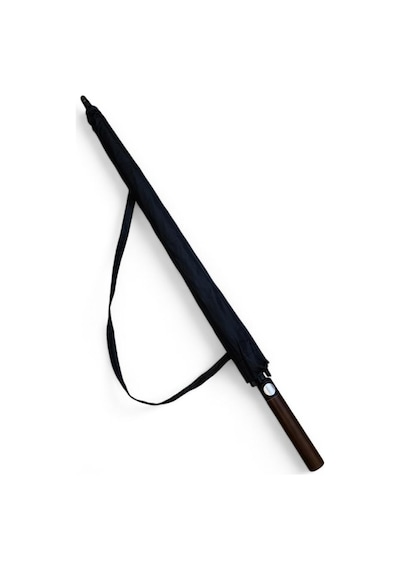 Baginn Erkek Şemsiye Siyah Renk Baston Protokol Şemsiye 110 Cm Çap 95 Cm Boy Çift Tenteli 8 Telli 001