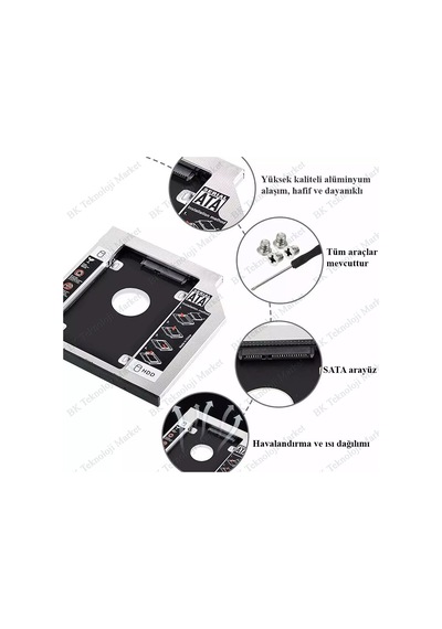 12.7Mm Sata 3.0 2.5 İnch Notebook Hdd Ssd Caddy Kızak Kutu