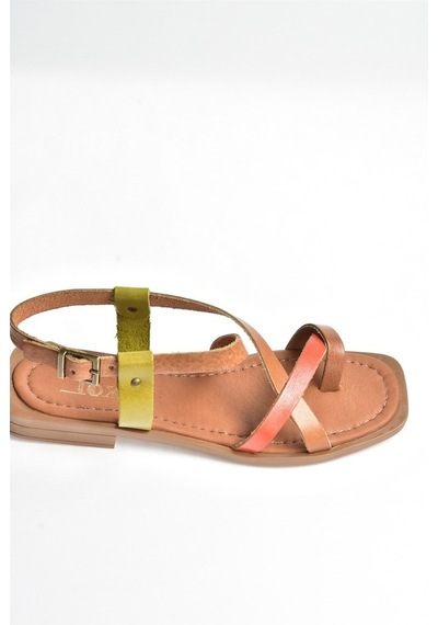 Fox Shoes Multi Hakiki Deri Parmak Arası Kadın Sandalet M29184120