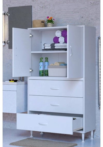 Eliusta Alia Çok Kullanışlı Dolap G:70 Cm Üst Bölme Kapaklı Alt Bölme Çekmeceli 70x138x32,5 Cm Modüler Dolap Beyaz Eliusta Alia Çok Kullanışlı Dolap G:70 Cm Üst Bölme Kapaklı Alt Bölme Çekmeceli 70x138x32,5 Cm Modüler Dolap Beyaz