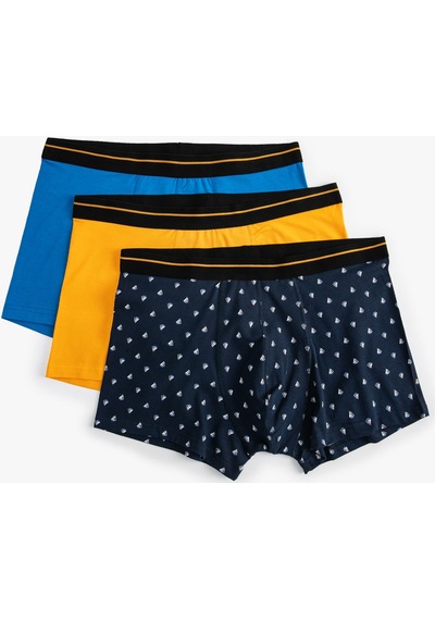 Koton 3'Lü Boxer Seti Marin Baskılı Çok Renkli Lacivert 4Slm90056Mk 4Slm90056Mk709 Koton 3'Lü Boxer Seti Marin Baskılı Çok Renkli Lacivert 4Slm90056Mk 4Slm90056Mk709
