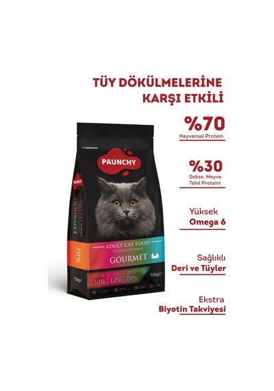 Paunchy Tavuk Etli Gurme Yetişkin Kedi Maması 15 KG