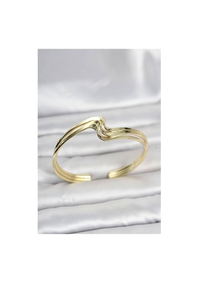 Zikzak Model Gold Renk Pirinç Kadın Bileklik Tj-bb8554 Evimdeyokyok