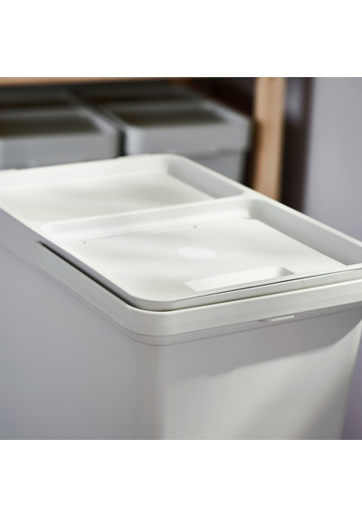 Ikea Hållbar Çöp Ayırma Çözümü 22 Lt 2 Parça Beyaz - Açık Gri