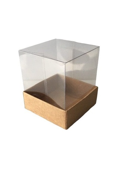 Kraft Sabun Kokulu Taş Mum Asetat Kutusu 5x5x8 Cm 50 Adet