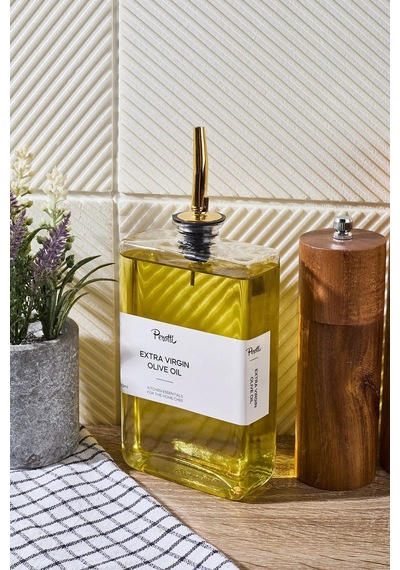 Molivet Gold Kapak 350ml Cam Yağdanlık-sosluk-sirkelik Sticker Hediyeli Altın