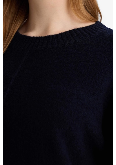 Defacto Loose Fit Bisiklet Yaka Triko Kazak Tunik F4547ax25wnnv105 Lacivert-nv105