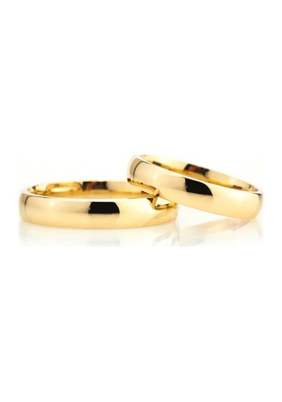 4 Mm Düz Bombeli Gold Gümüş Alyans (510933842)