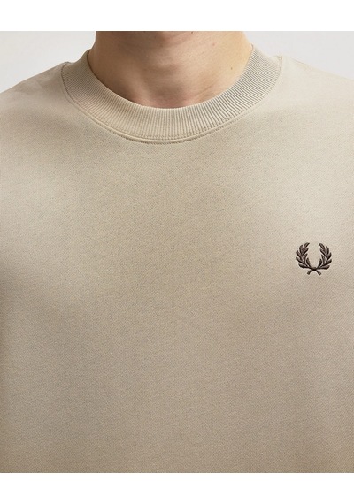 Fred Perry M7535 Crew Neck Erkek Sweatshirt Bej