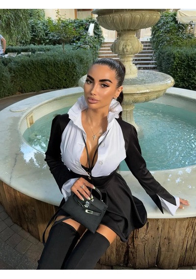 Havens Amanda Gömlek Detay Elbise Siyah