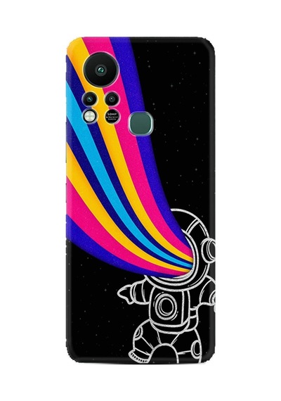 Infınıx Hot 11s Kılıf Silikon Desen Özel Seri Colorful Astronot 1727