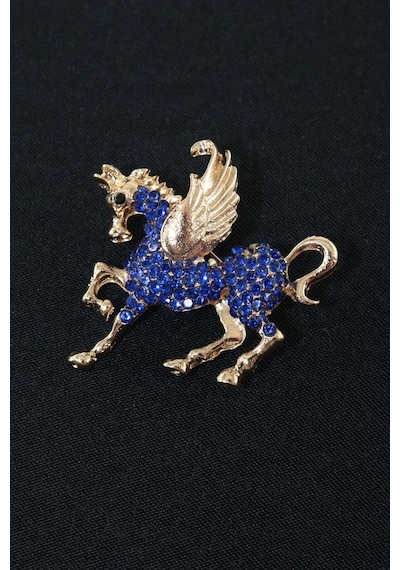 Özgür Ruhun İfadesi Efsanevi Kanatlı Pegasus Atı Broş Gold Renkli Taşlı Erkek Kadın Yaka İğnesi Çok renkli 60059759