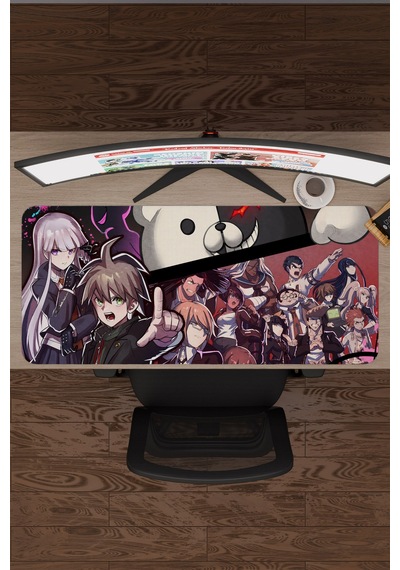 Danganronpa Kaymaz Dikişli Kauçuk Oyuncu Mousepad V3 - 90x40 Xxl Gaming Mouse Pad Fare Altlığı