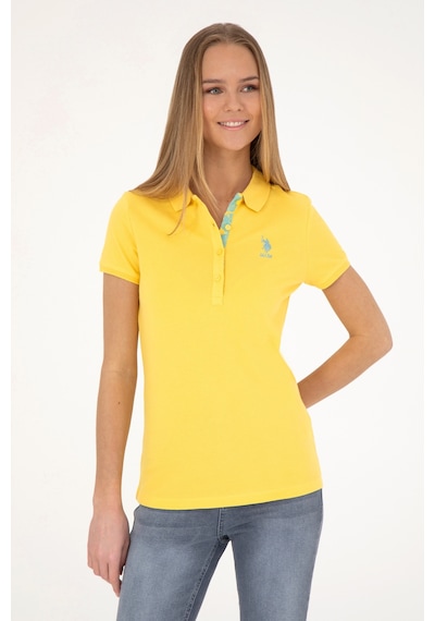 U.S. Polo Assn. Kadın Sarı Basic Polo Yaka Tişört 50280060-VR044