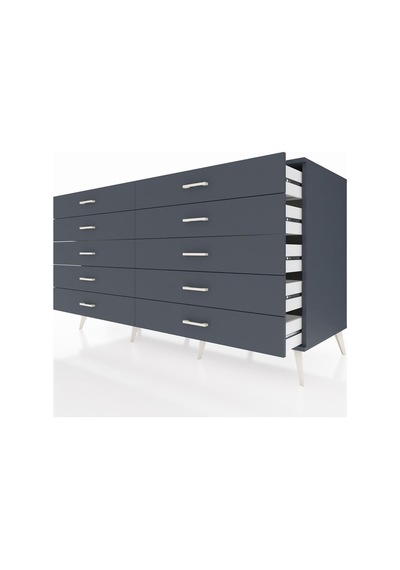 Kronos Konsol 10 Çekmeceli 176x59x99 Antrasit-antrasit Antrasit-antrasit