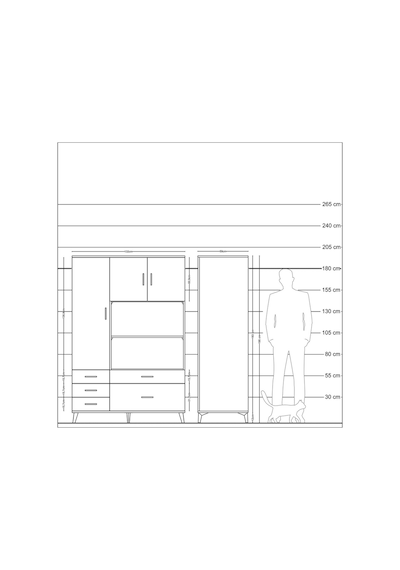 Kronos Dolap 7 Raflı 5 Çekmeceli 3 Kapaklı 132x59x195 Çam-ant... Çam Kronos Dolap 7 Raflı 5 Çekmeceli 3 Kapaklı 132x59x195 Çam-ant... Çam