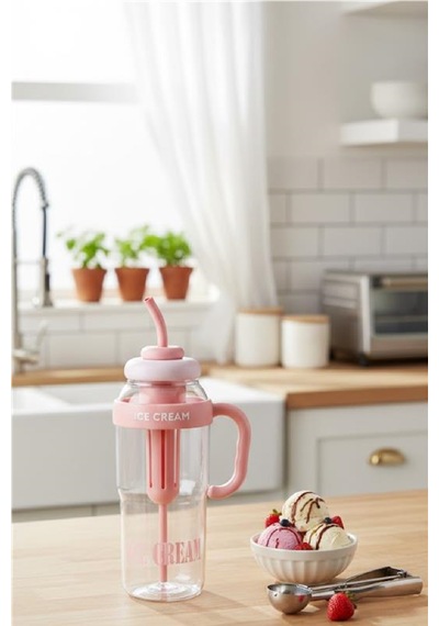 Valletta Longinus Bpa İçermez Kolay Taşınabilir  Bölmeli Su Matarası 1300ml 1.3l Pembe Pembe