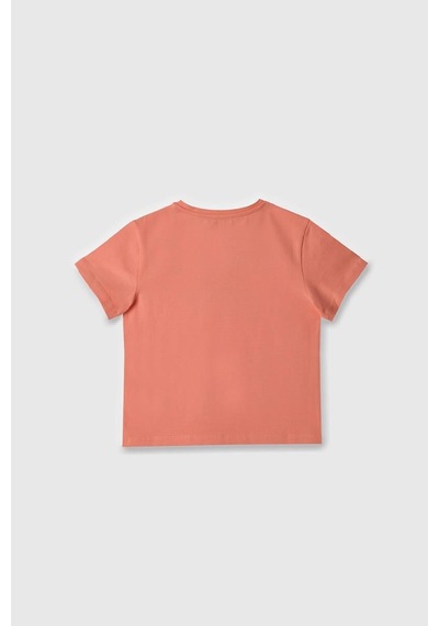United Colors Of Benetton Kız Çocuk T Shirt K.pudra Bnt-g21814-1376 Pudra