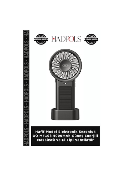 Hafif Model Elektronik Sezonluk Xo Mf103 4000mah Güneş Enerjili Masaüstü Ve El Tipi Vantilatör