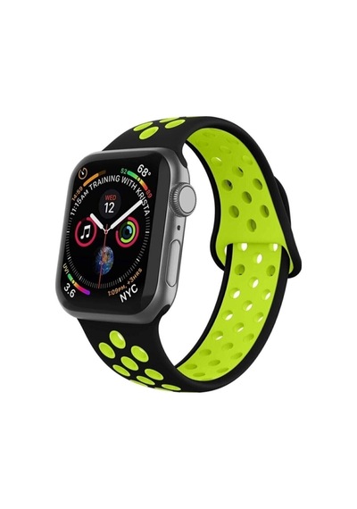 Watch Uyumlu Silikon Delikli Kordon Uyumlu Kayış Seri 42-44 Mm