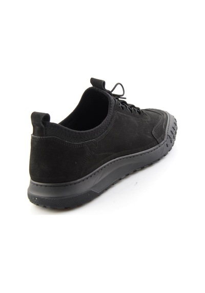 Bambi Siyah Nubuk Hakiki Deri Erkek Sneaker E01076378501