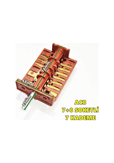 Ankastre Fırın 7+8 Ac8 7 Kademe Çevirmeli Şalter