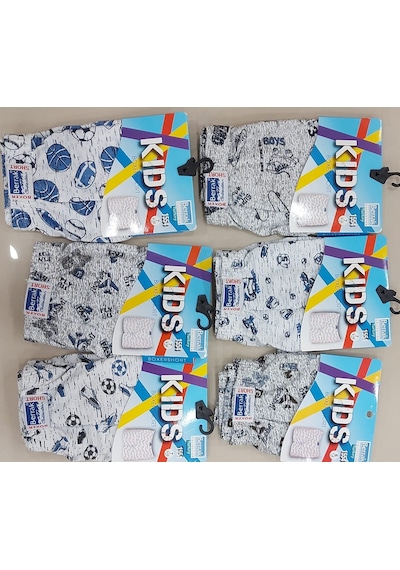 Berrak 1554 Erkek Çocuk Desenli Boxer Şort 10 Adet 001