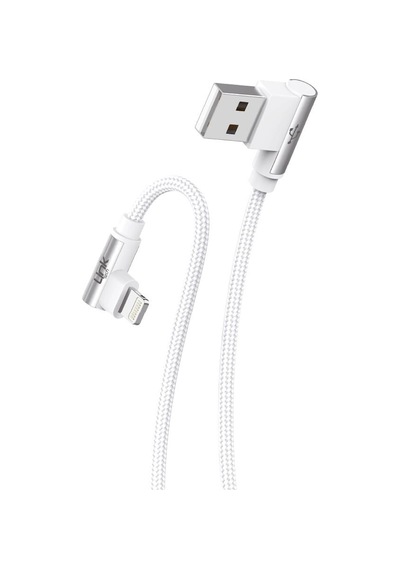 Linktech K593 Safe  3 A 1.5 M Lightning 90 Derece Data/Şarj Kablosu Beyaz