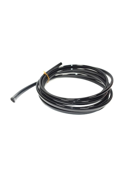 U Tip Geçmeli Şerit Piano Black Siyah İnce 3 Metre