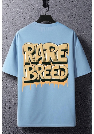 Uyguntarz Unisex Rare Breed Baskılı Tasarım Tshirt Bebe Mavisi